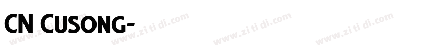CN Cusong字体转换
